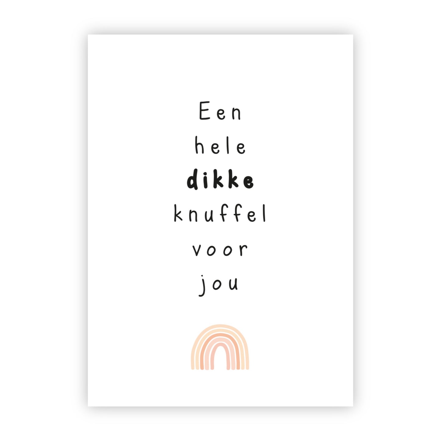Wenskaart | Een hele dikke knuffel