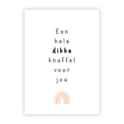 Wenskaart | Een hele dikke knuffel