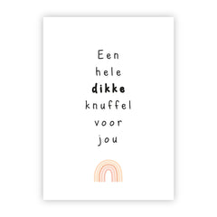 Wenskaart | Een hele dikke knuffel