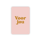 Minikaart | Voor jou goudfolie