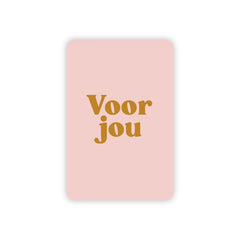 Minikaart | Voor jou goudfolie