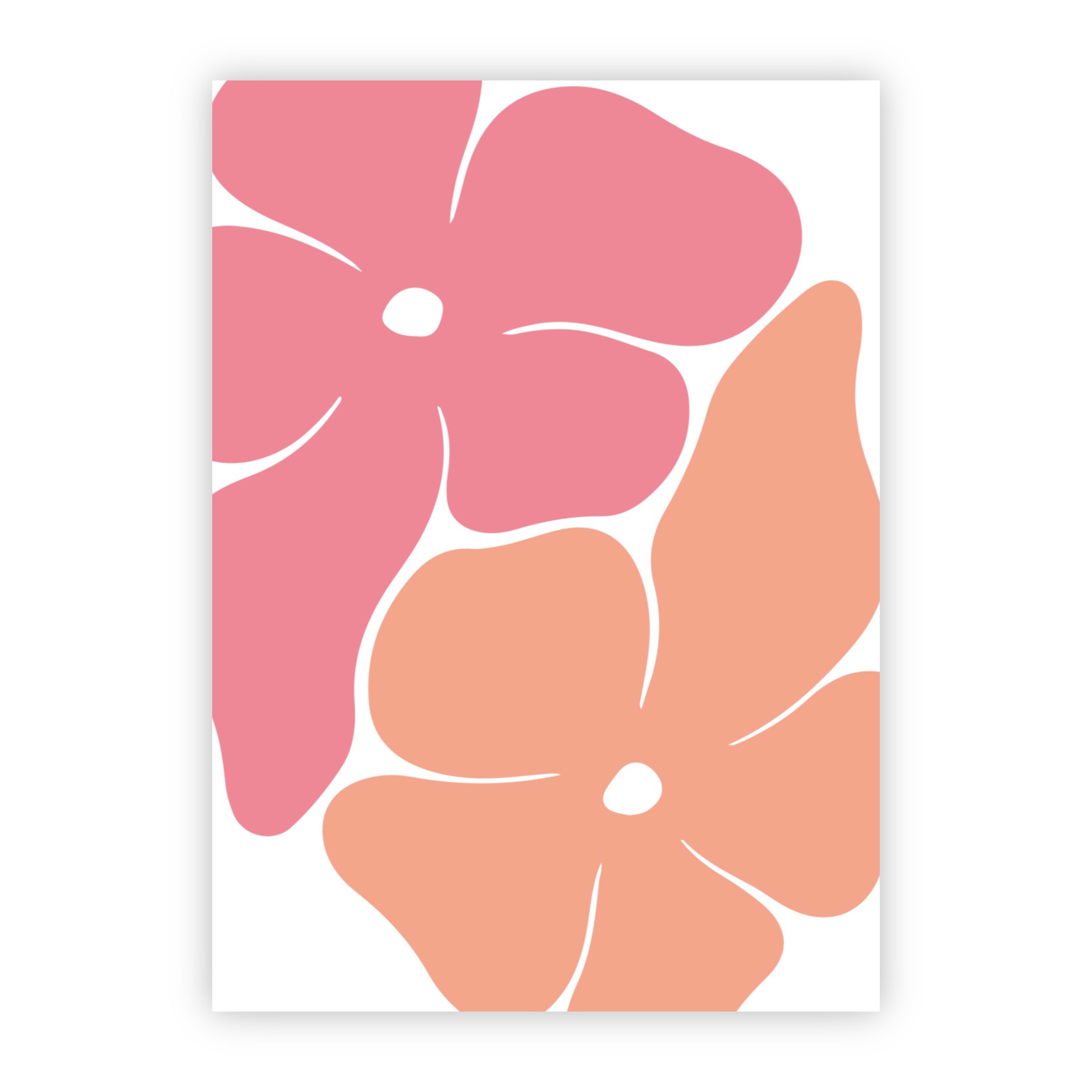 Wenskaart | Blanco bloemen