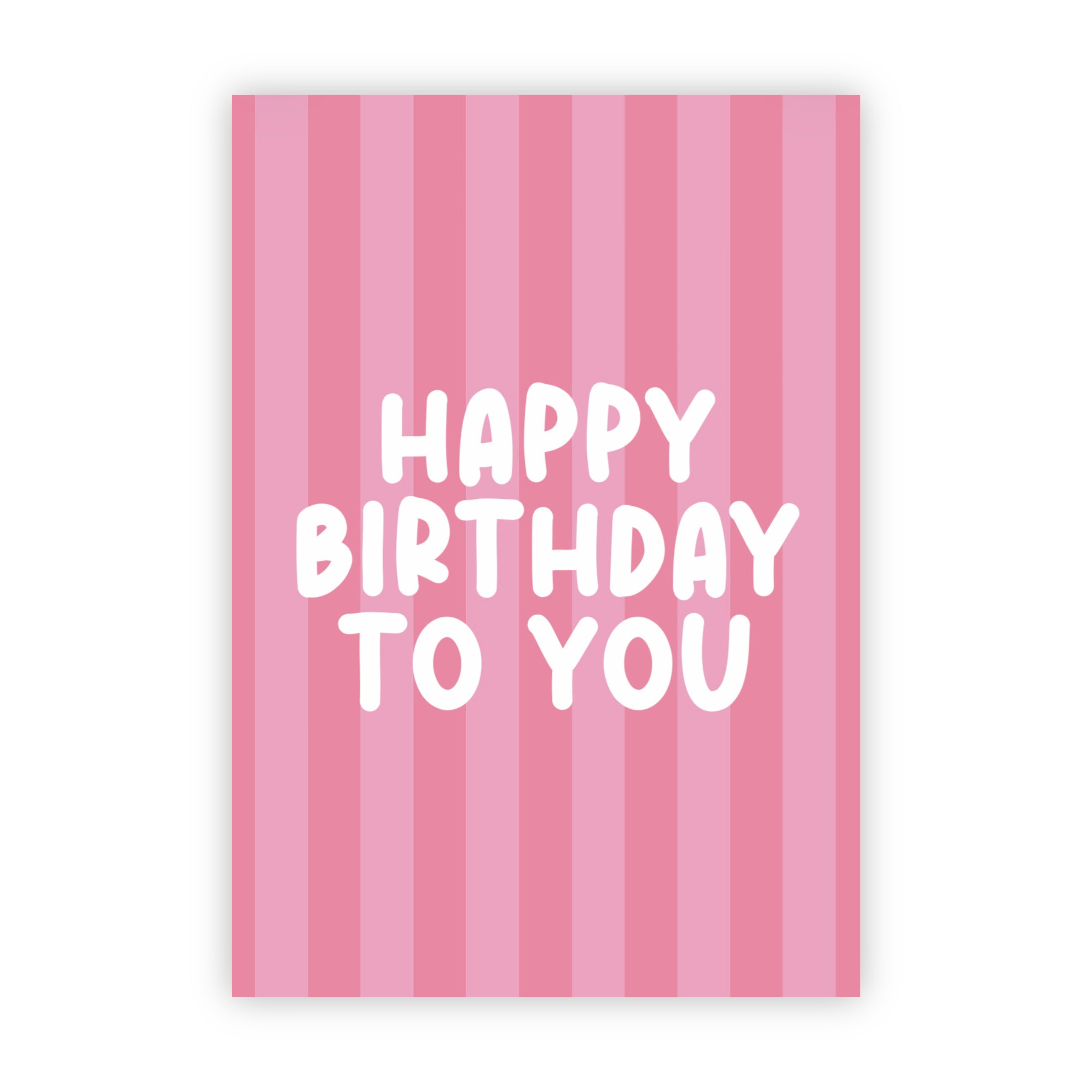 Dubbele wenskaart | Happy birthday to you