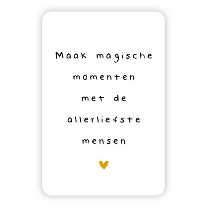 Minikaart kerst | Maak magische momenten met de allerliefste mensen