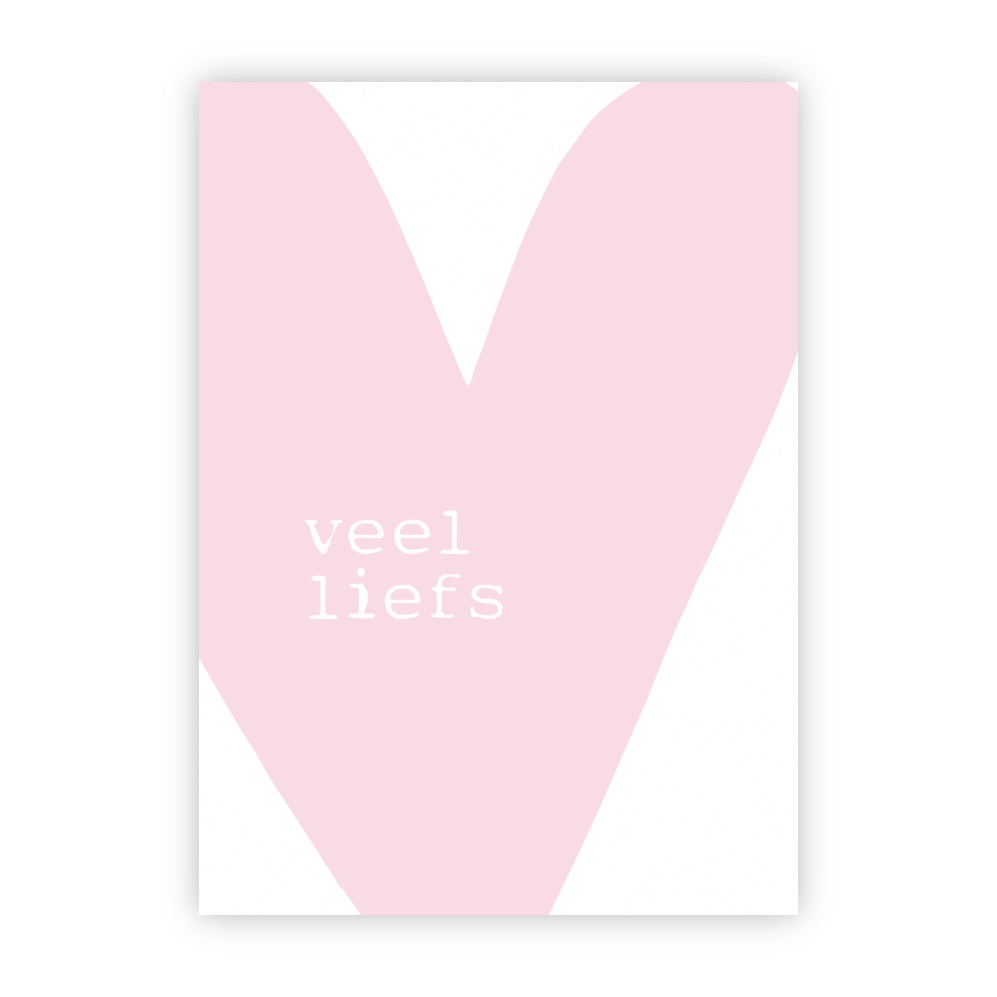 Dubbele wenskaart | Veel liefs