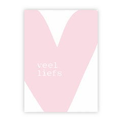 Dubbele wenskaart | Veel liefs