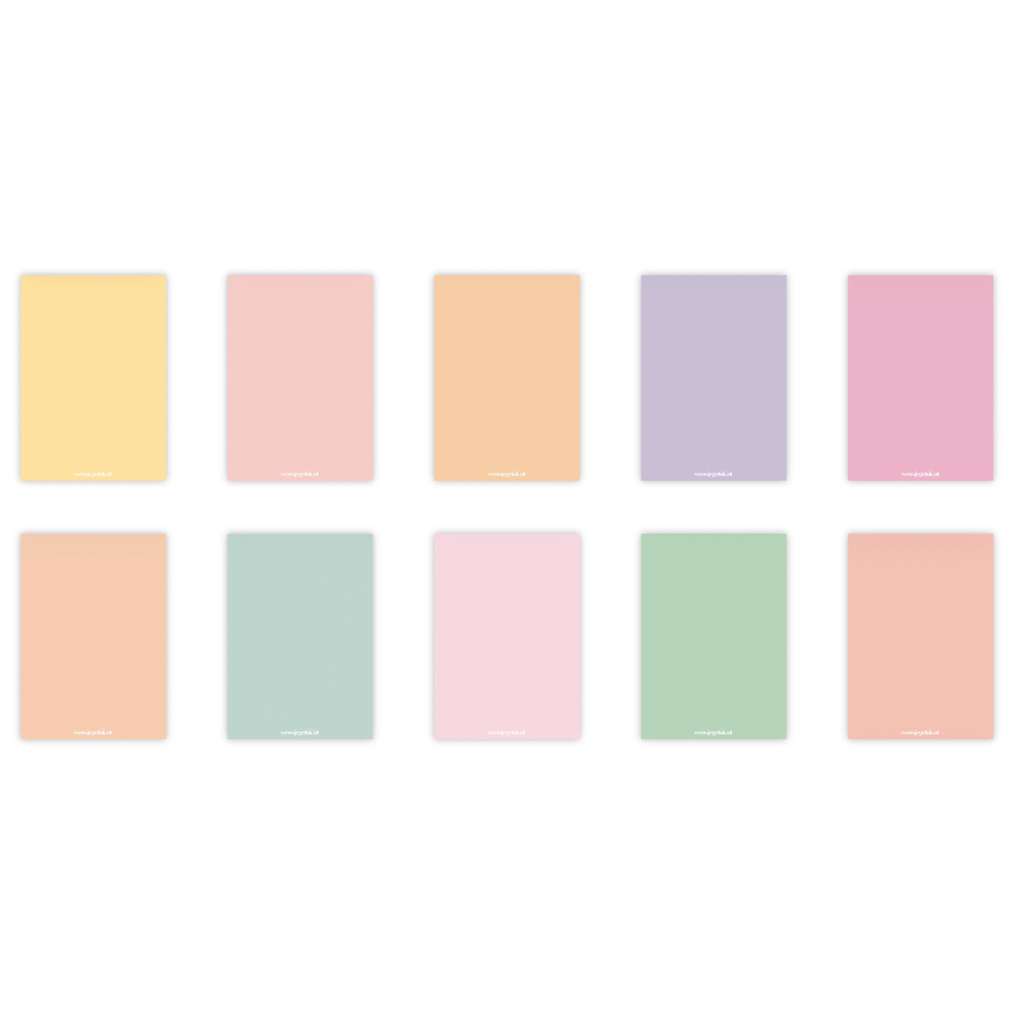 Dubbele kaarten | Set van 10 afscheid collega kaarten