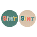 Cadeaustickers | Sint 10 stuks goudfolie