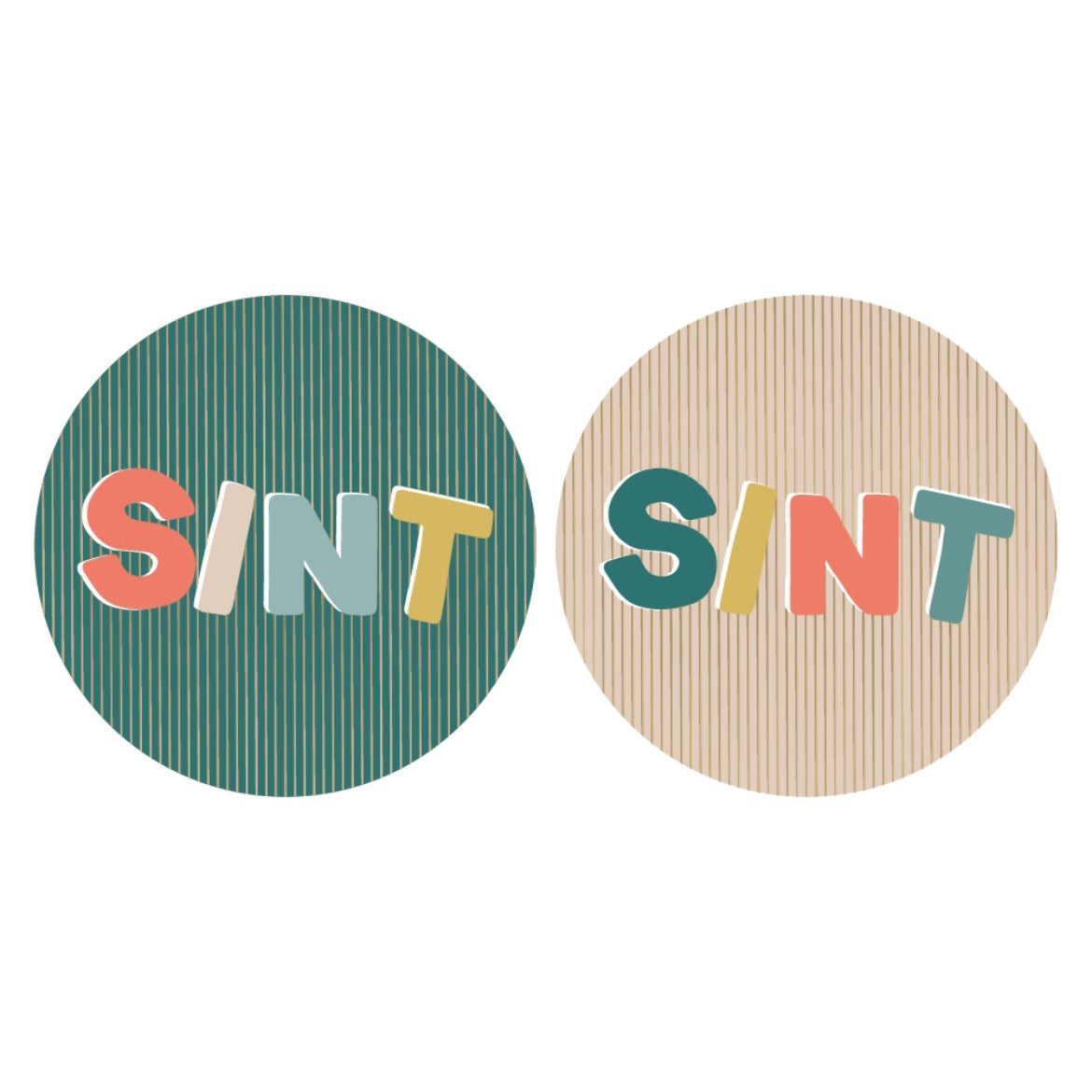 Cadeaustickers | Sint 10 stuks goudfolie