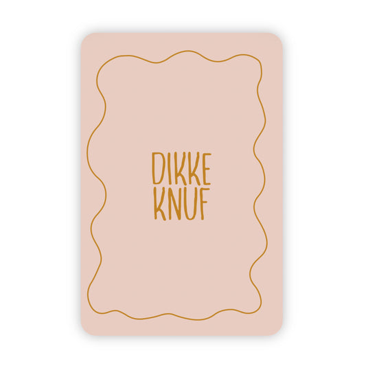 Wenskaart | Dikke knuf goudfolie