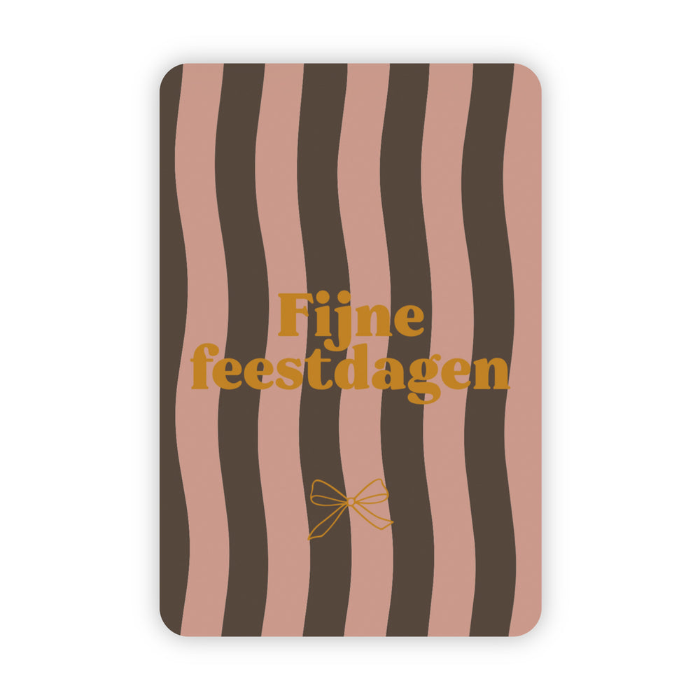 Kerstkaart goudfolie | Fijne feestdagen