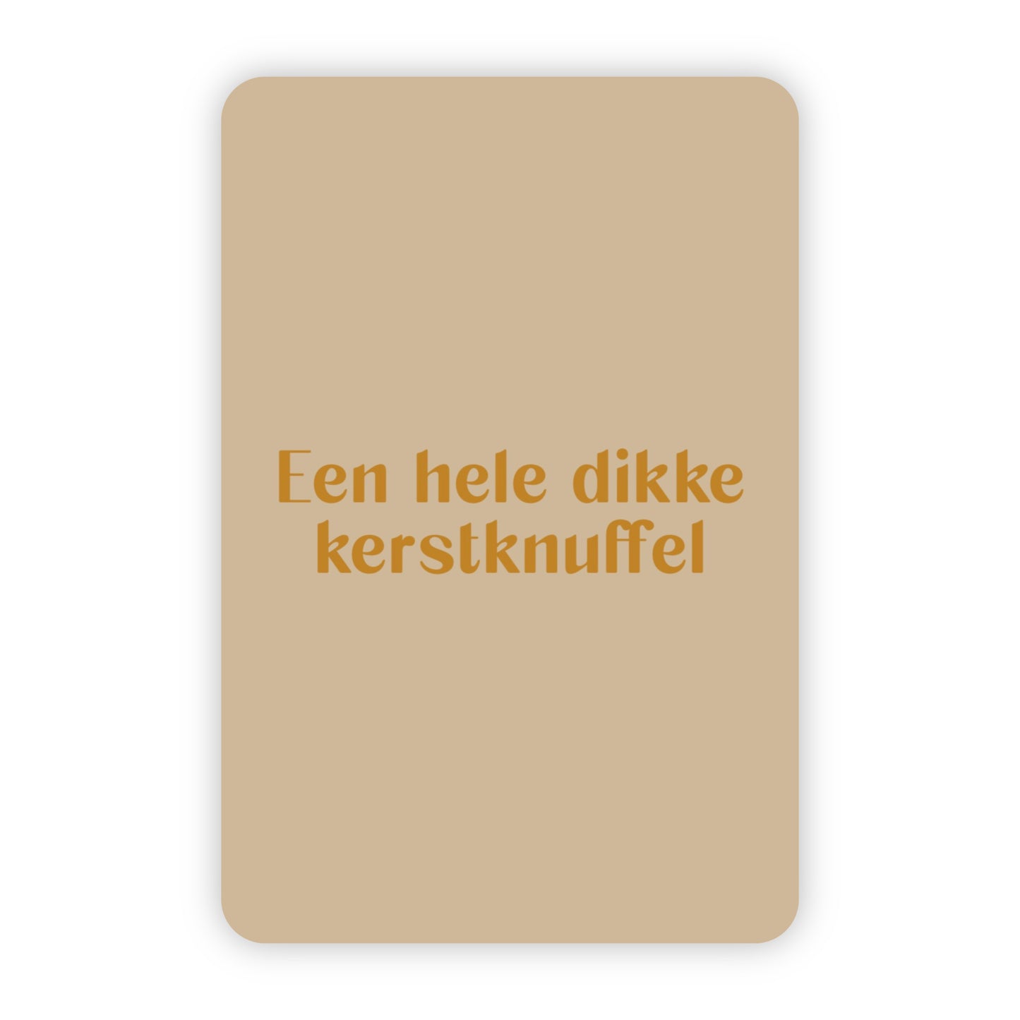 Kerstkaart goudfolie | Een hele dikke kerstknuffel