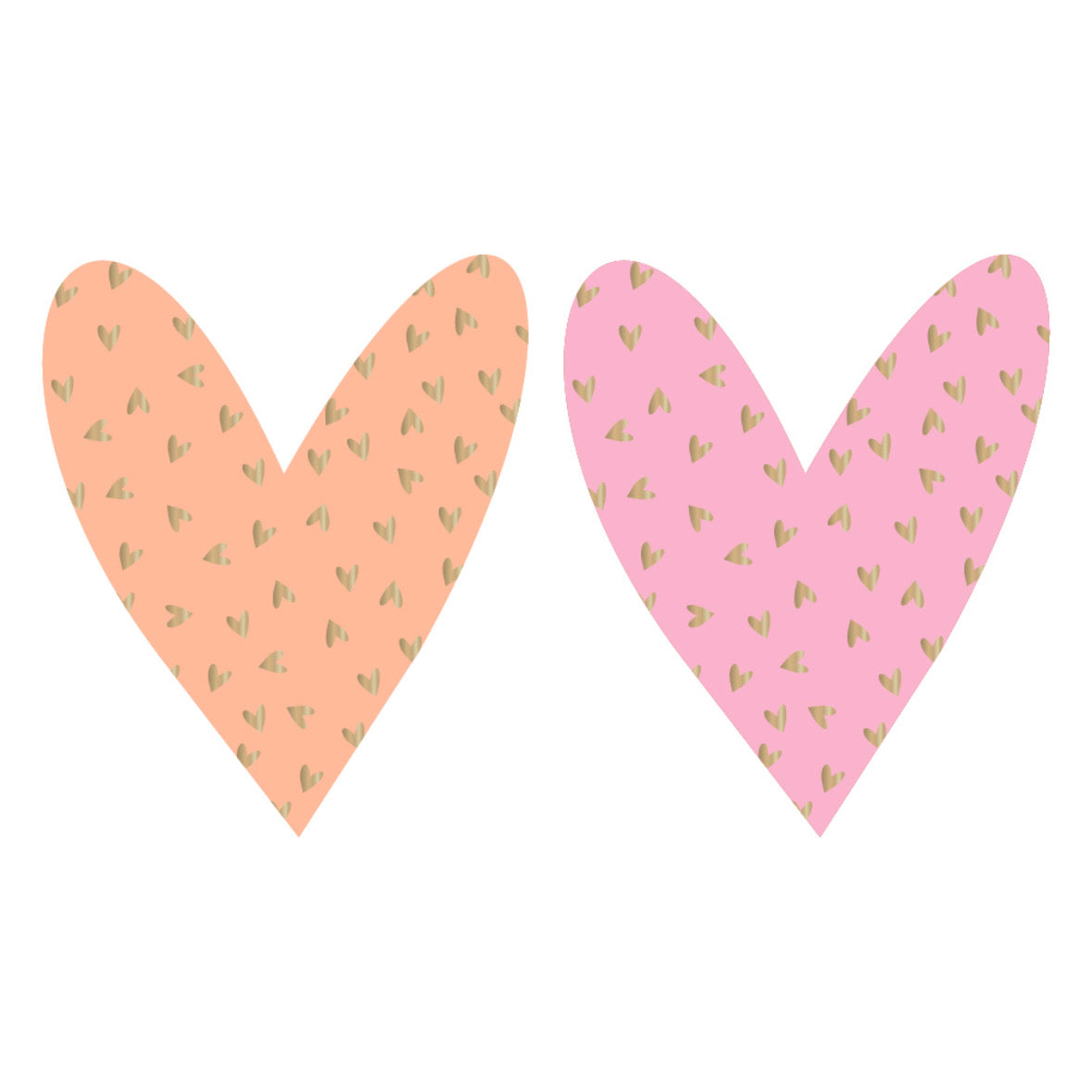 Cadeaustickers | Hartjes 10 stuks goudfolie