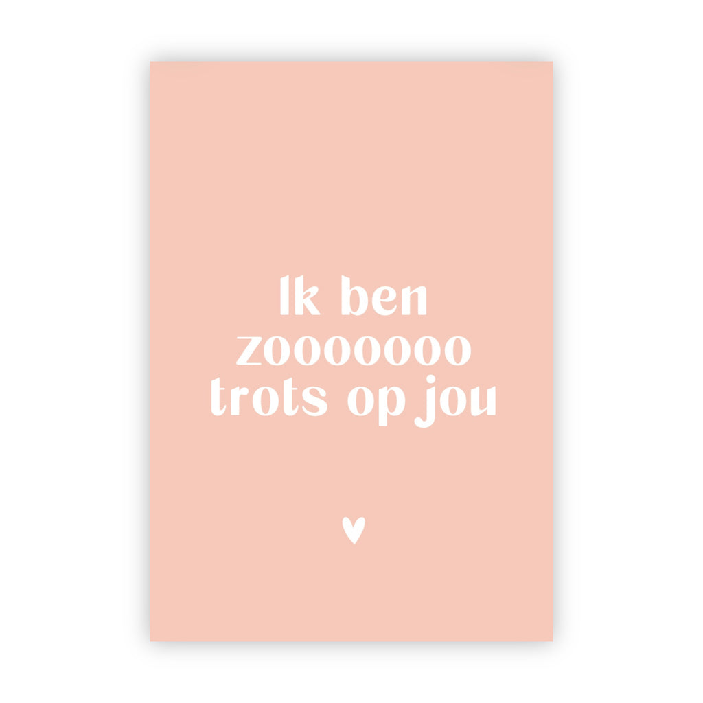 Dubbele wenskaart | Ik ben zo trots op jou