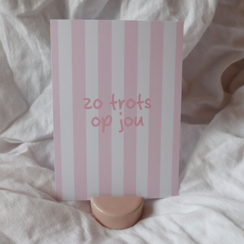 Kaarthouder | Licht roze