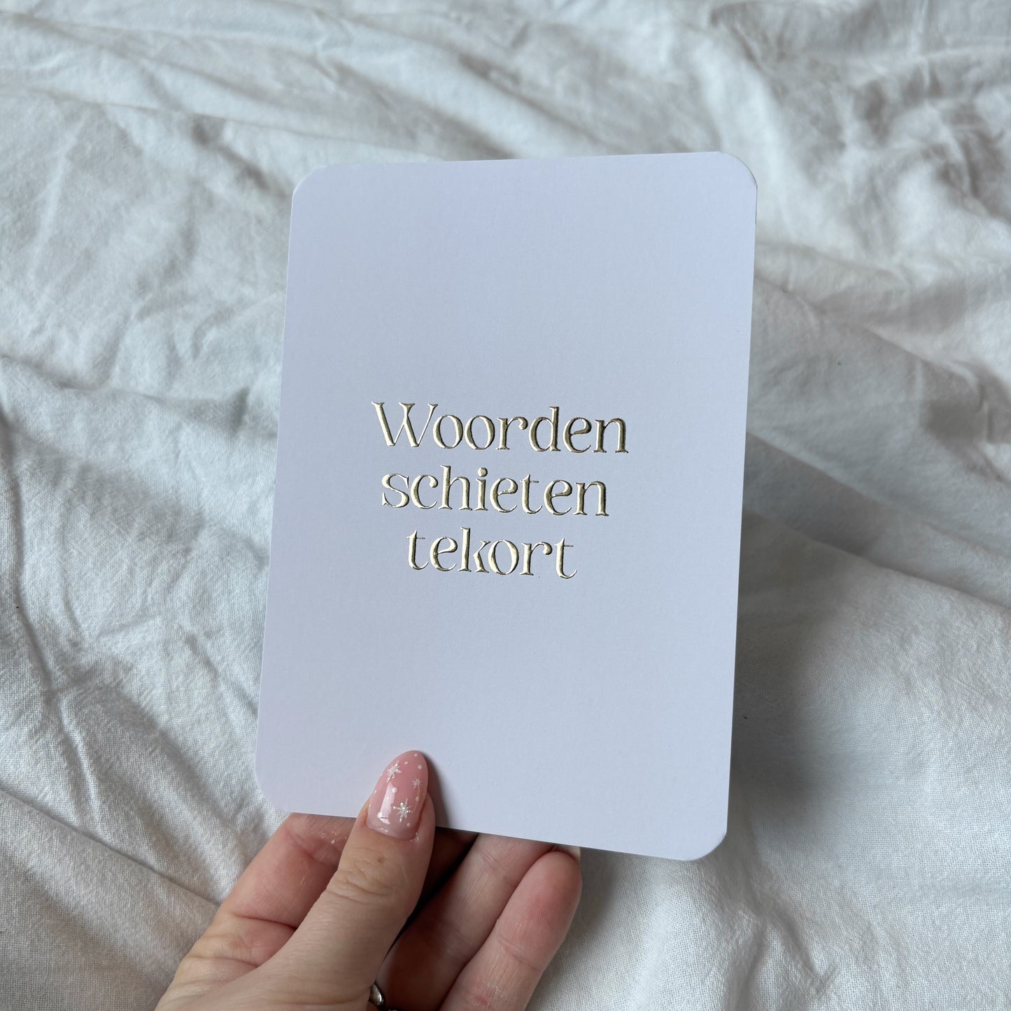 Wenskaart | Woorden schieten tekort goudfolie