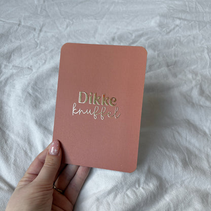 Wenskaart | Dikke knuffel goudfolie