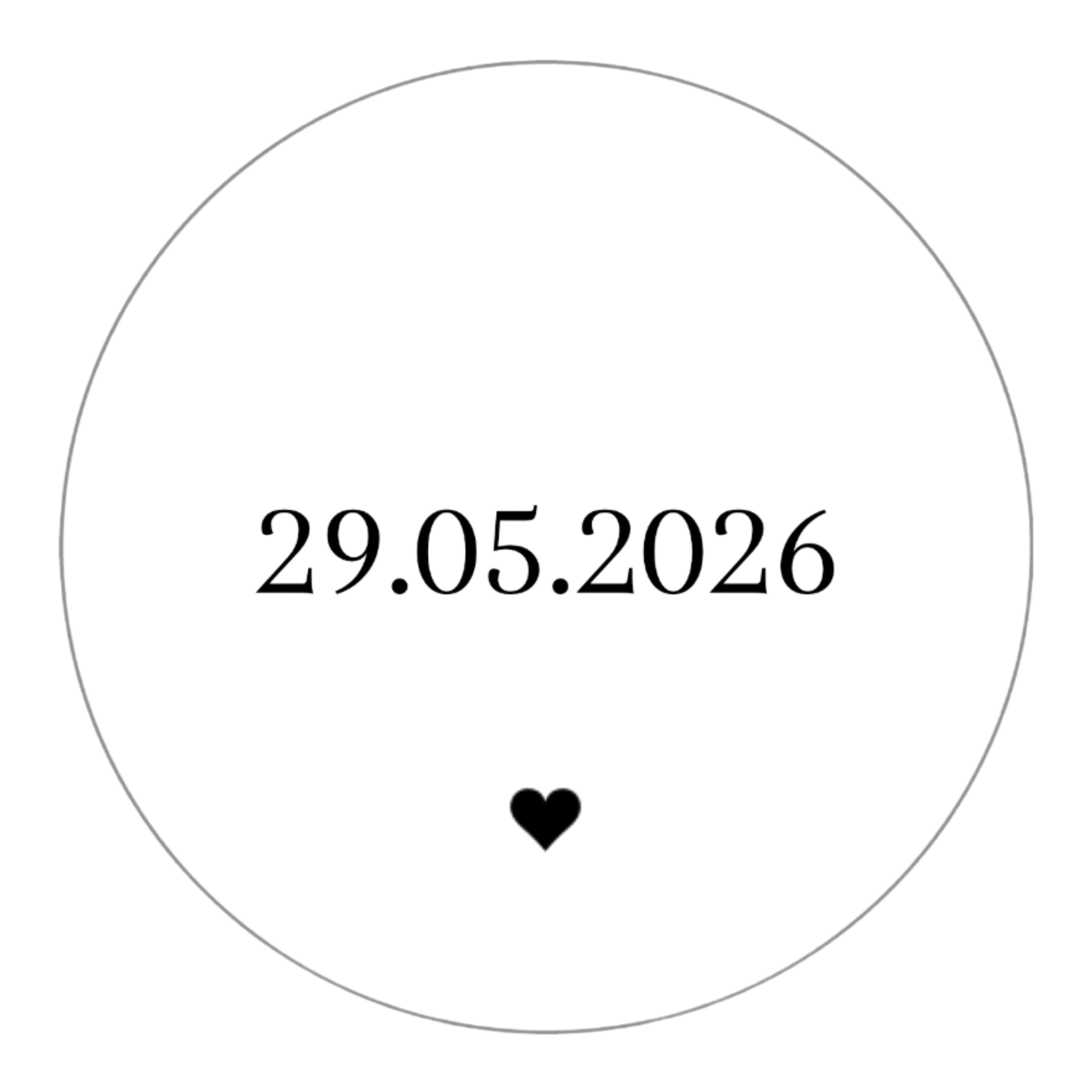 Gepersonaliseerde stickers | Datum + hartje 10 stuks