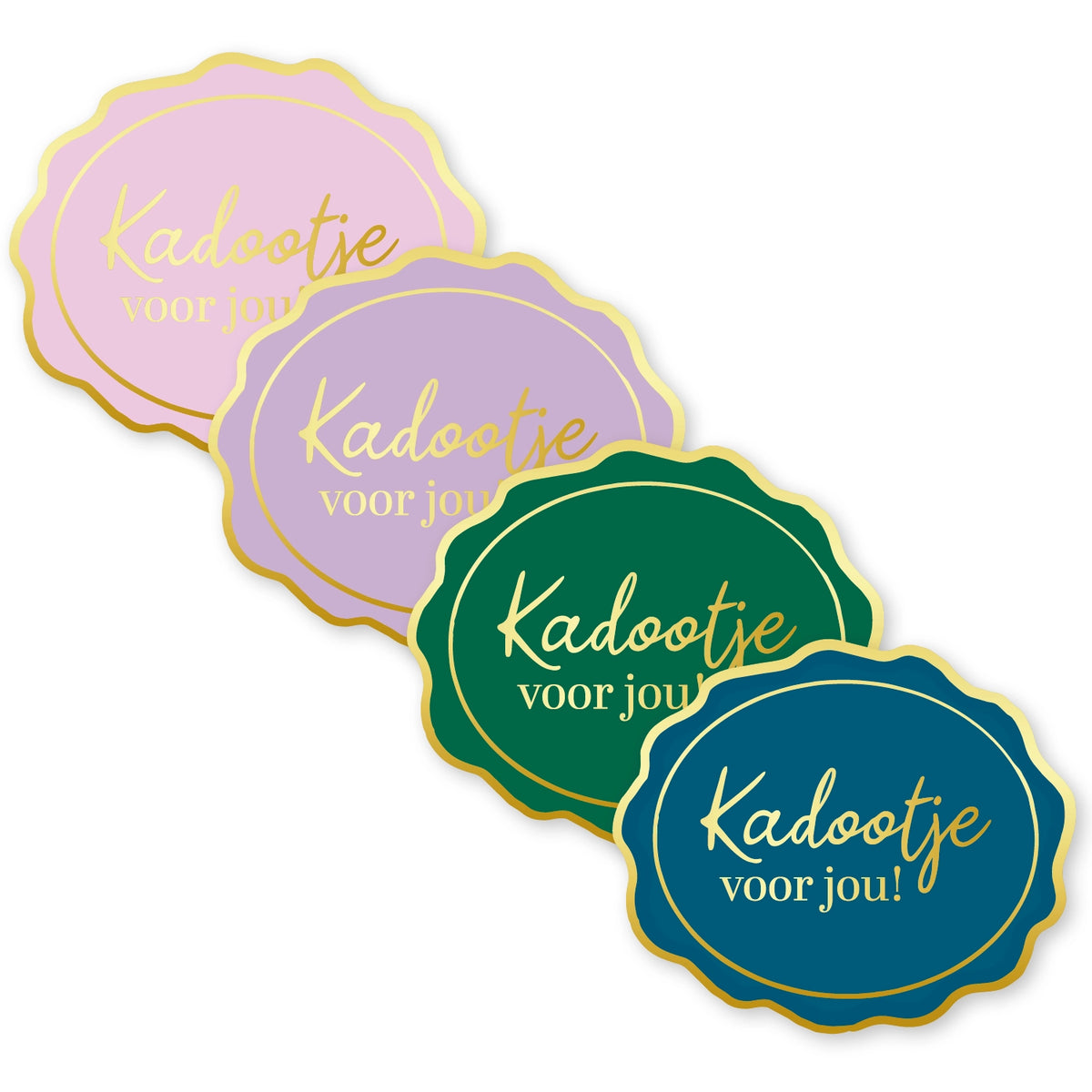 Cadeaustickers | Kadootje voor jou 10 stuks goudfolie