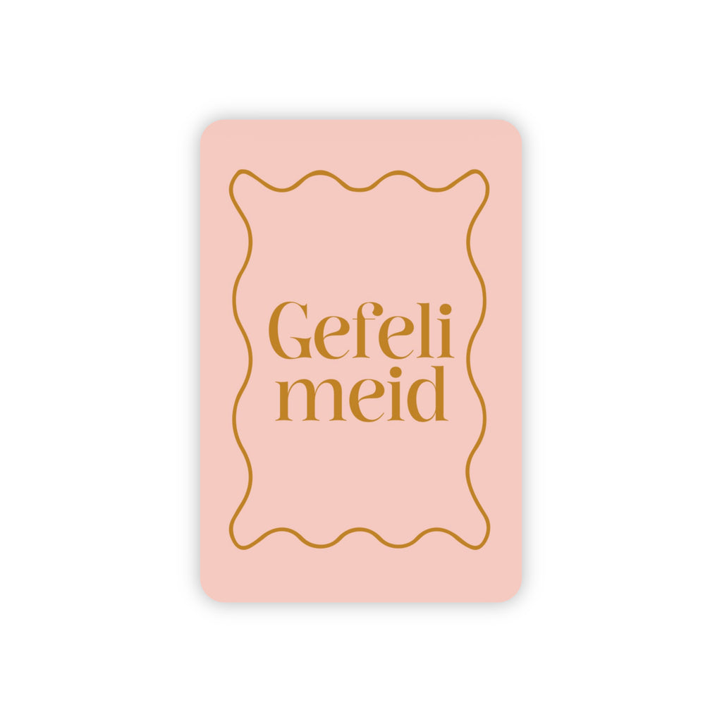 Minikaart | Gefeli meid goudfolie