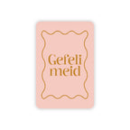 Minikaart | Gefeli meid goudfolie