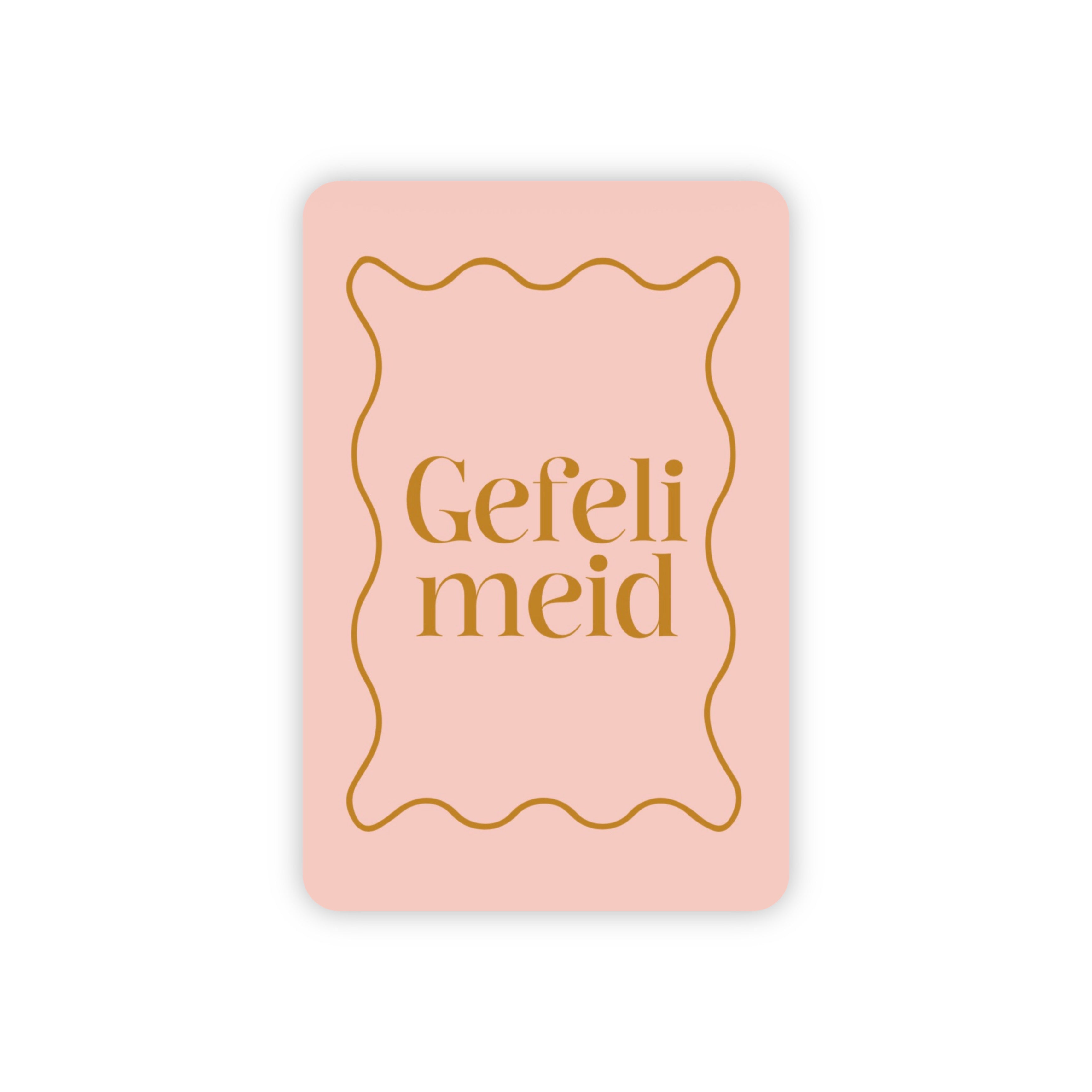 Minikaart | Gefeli meid goudfolie