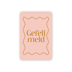 Minikaart | Gefeli meid goudfolie