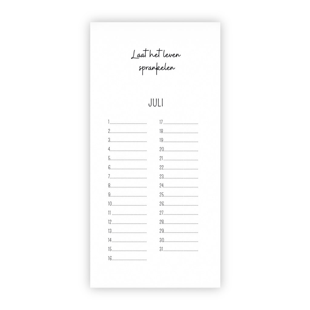 Verjaardagskalender | Taart, slingers en een lach
