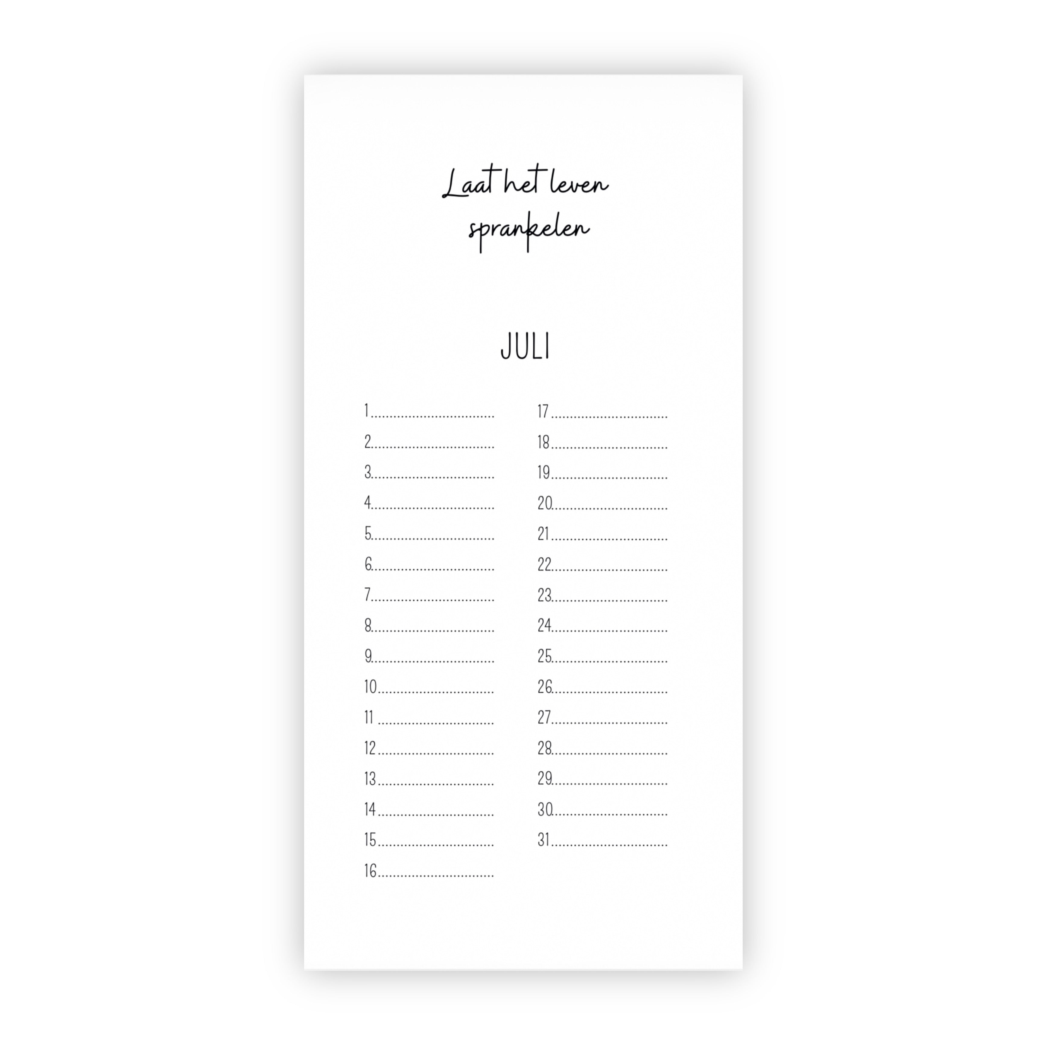 Verjaardagskalender | Taart, slingers en een lach