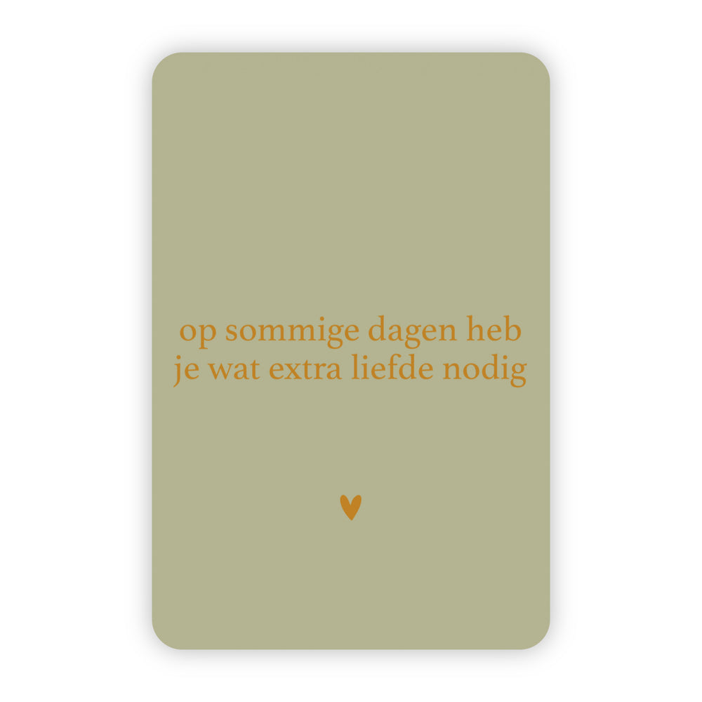 Wenskaart | Extra liefde goudfolie