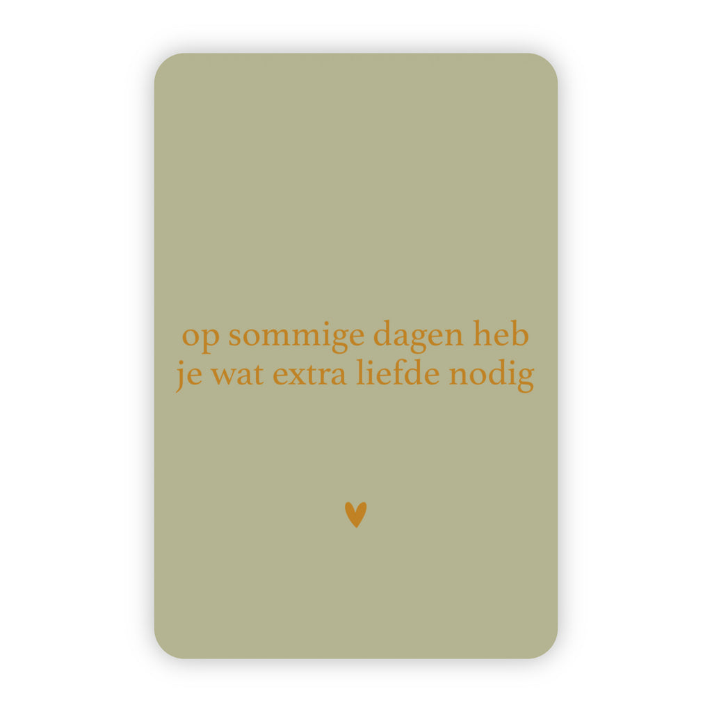 Wenskaart | Extra liefde goudfolie