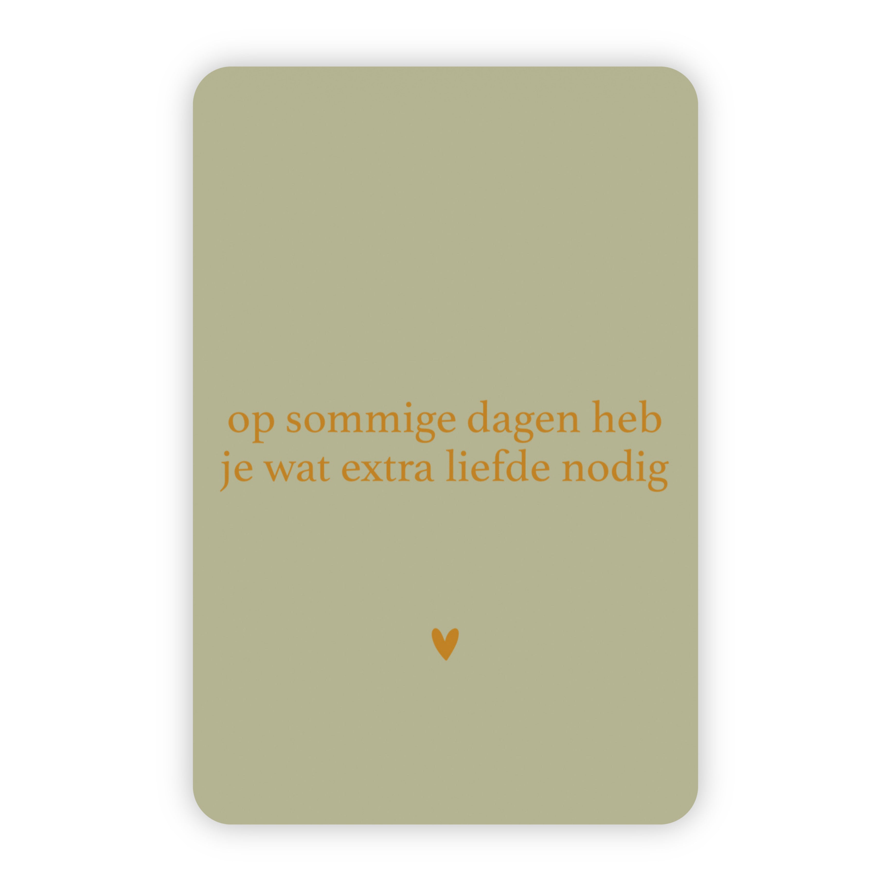 Wenskaart | Extra liefde goudfolie