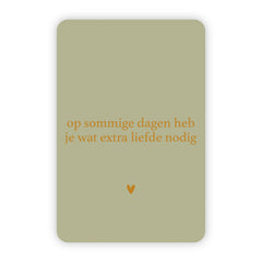 Wenskaart | Extra liefde goudfolie