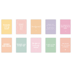 Dubbele kaarten | Set van 10 afscheid collega kaarten