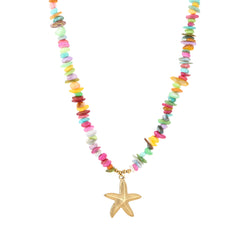 Ketting | Jacky goud meerkleurig