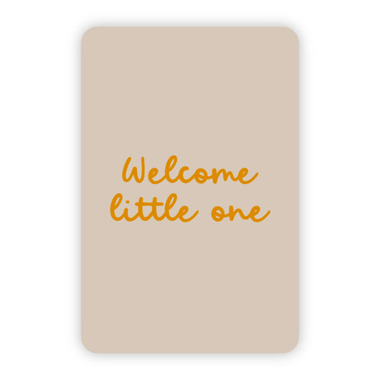 Minikaart | Welcome little one goudfolie