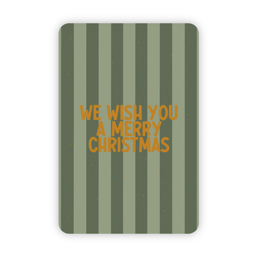 Kerstkaart goudfolie | We wish you a merry Christmas