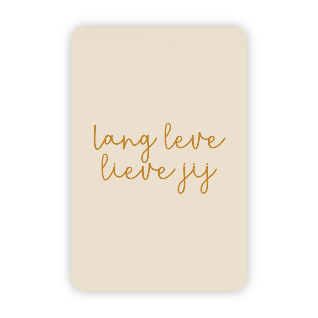 Wenskaart | Lang leve lieve jij goudfolie
