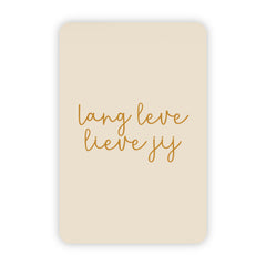Wenskaart | Lang leve lieve jij goudfolie
