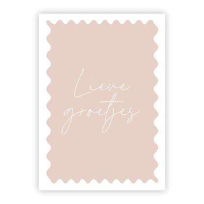 Wenskaart | Lieve groetjes