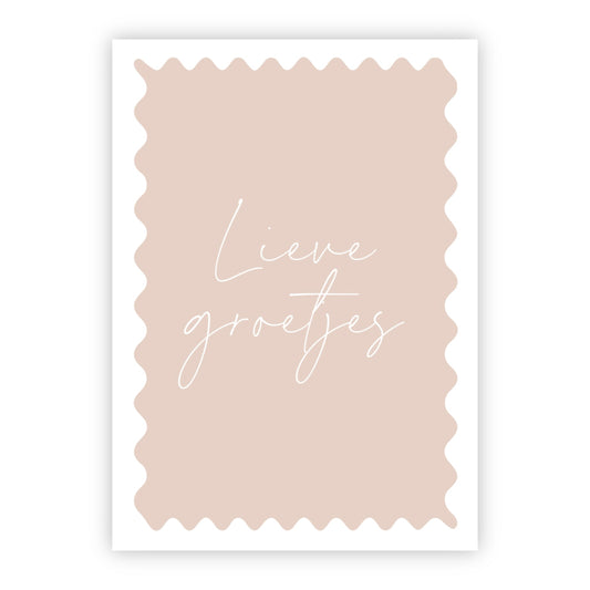 Wenskaart | Lieve groetjes