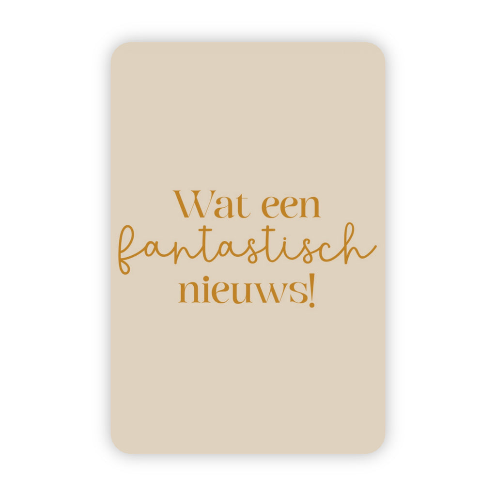 Wenskaart | Wat een fantastisch nieuws goudfolie