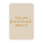 Wenskaart | Wat een fantastisch nieuws goudfolie