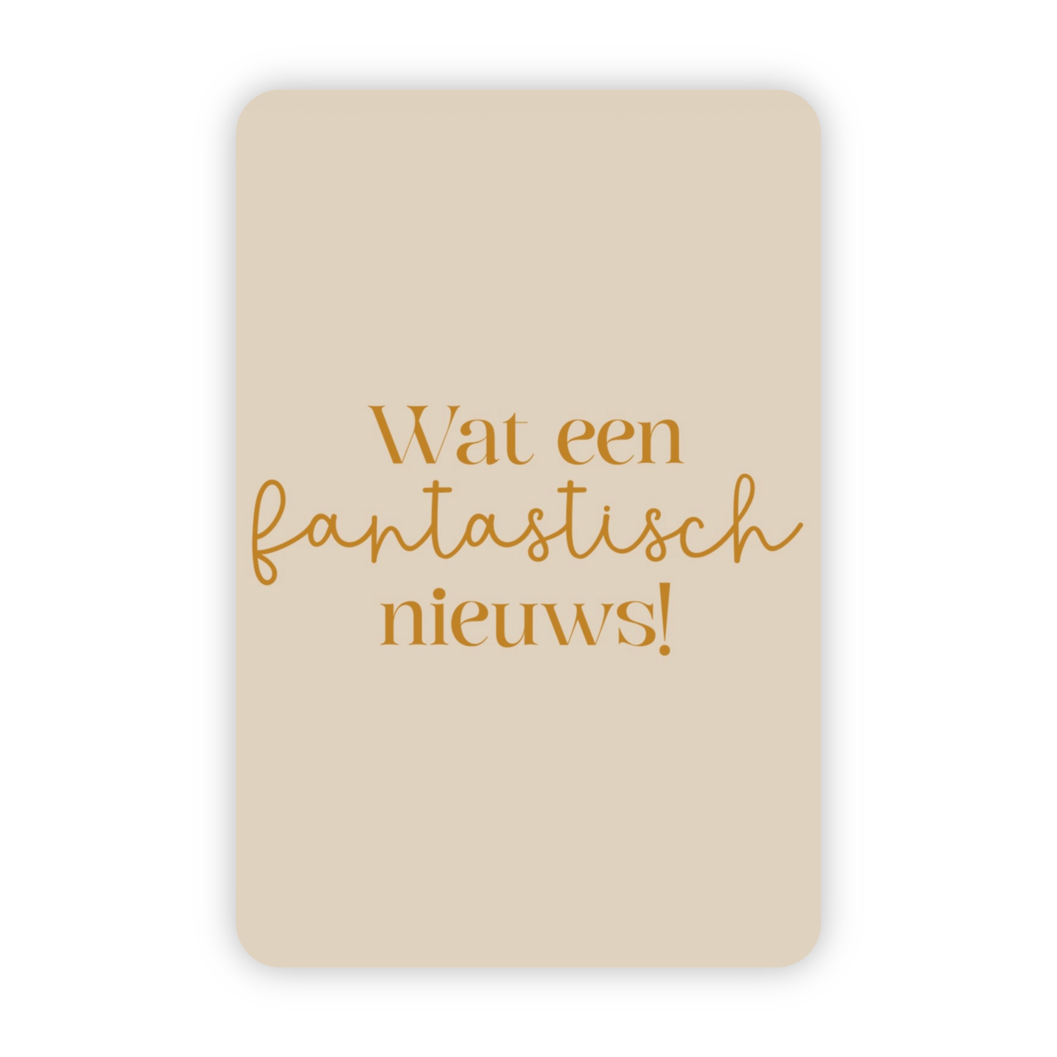 Wenskaart | Wat een fantastisch nieuws goudfolie