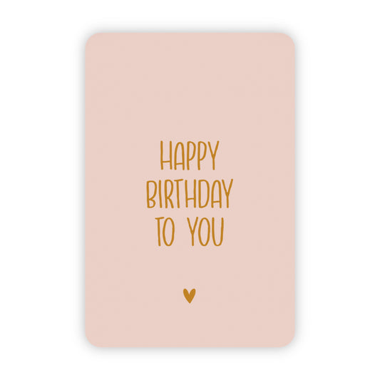 Wenskaart | Happy birthday to you goudfolie
