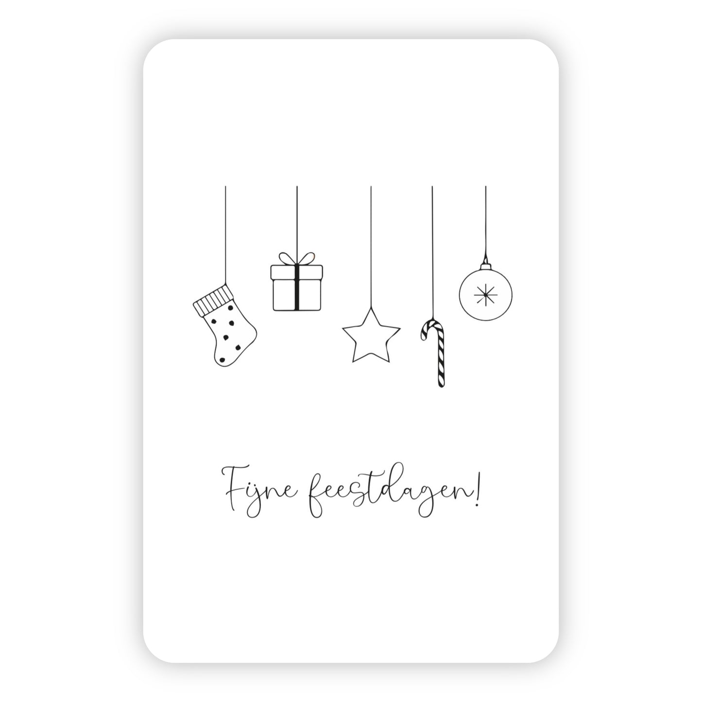 Minikaart kerst | Fijne feestdagen!