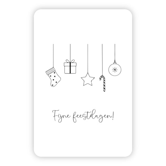 Minikaart kerst | Fijne feestdagen!