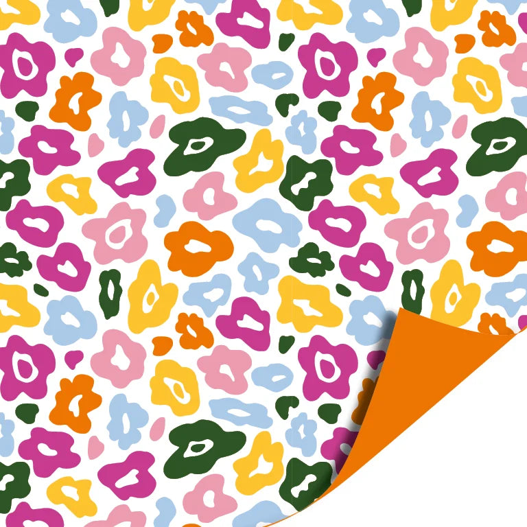 Cadeaupapier | Luipaard bloemen