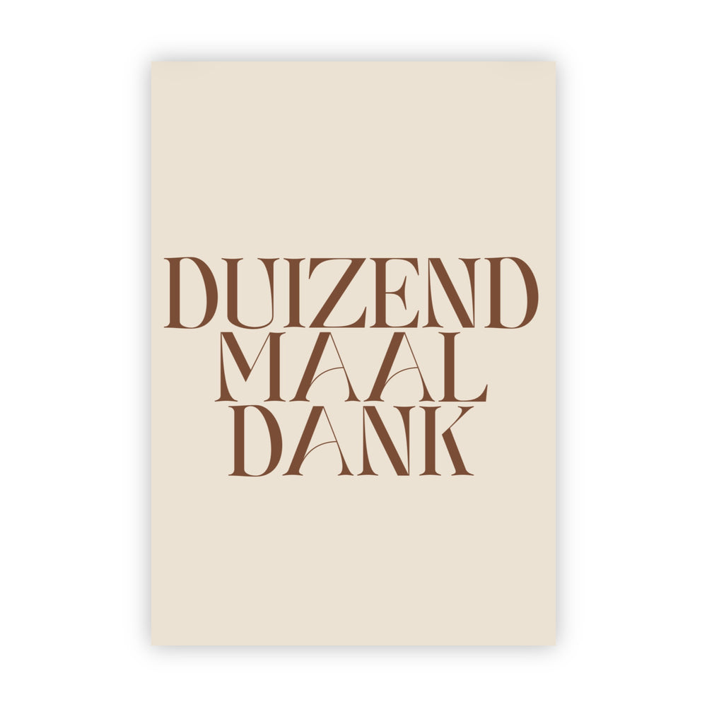 Dubbele wenskaart | Duizendmaal dank