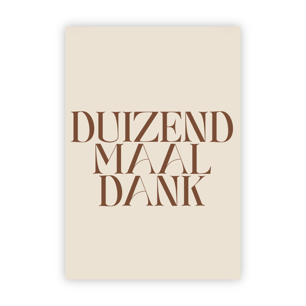 Dubbele wenskaart | Duizendmaal dank